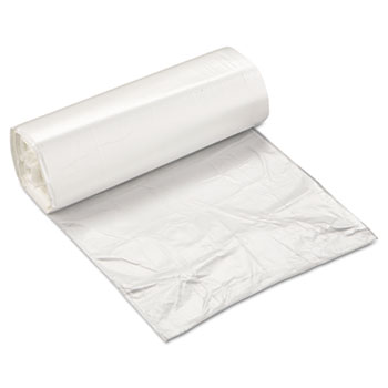 Inteplast Group High-Density Can Liner, 24 x 24, 10gal, 5mic, Clear, 50/Roll, 20 Rolls/Carton