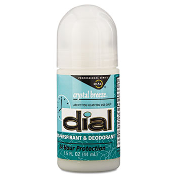 Dial&#174; Anti-Perspirant Deodorant, Crystal Breeze, 1.5oz, Roll-On, 48/Carton