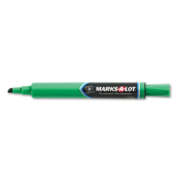 Marks-A-Lot&#174; Large Desk-Style Permanent Marker, Chisel Tip, Green