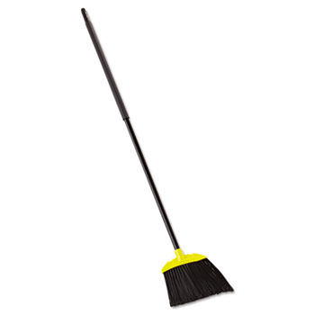 Rubbermaid&#174; Commercial Jumbo Smooth Sweep Angled Broom, 46&quot; Handle, Black/Yellow, 6/Carton