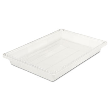 Rubbermaid&#174; Commercial Food/Tote Boxes, 5gal, 26w x 18d x 3 1/2h, Clear