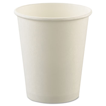 SOLO&#174; Cup Company Uncoated Paper Cups, Hot Drink, 8oz, White, 1000/Carton