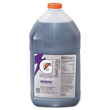Gatorade Liquid Concentrate, Fierce Grape, One Gallon Jug, 4/Carton