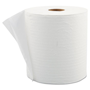 Morcon Paper Hardwound Roll Towels, 7 9/10&quot; x 800ft, White, 6 Rolls/Carton