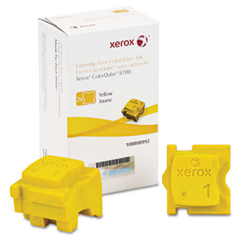 Xerox&#174; 108R00992 Ink Sticks, 4200 Page-Yield, Yellow, 2/Box