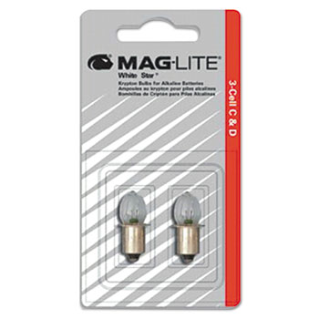 Maglite Replacement Lamp for AA Mini Flashlight, 2/PK