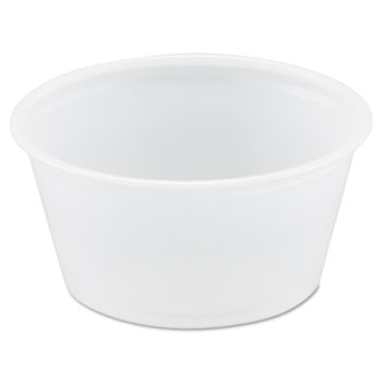 SOLO&#174; Cup Company Polystyrene Portion Cups, 2oz, Translucent, 250/Bag, 10 Bags/Carton
