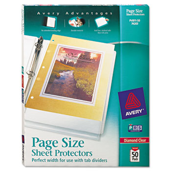 Avery Diamond Clear Page Size Sheet Protectors, Acid-Free, 50/BX