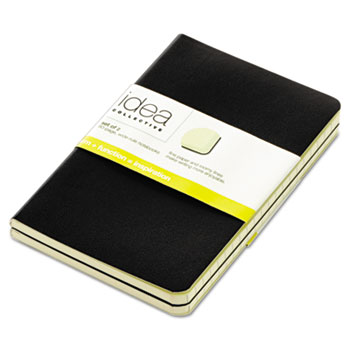TOPS™ Idea Collective Journal, Soft Cover, Side, 5 1/2 x 3 1/2, Black, 40 Sheets, 2/PK