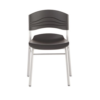 Iceberg CafWorks Chair, Blow Molded Polyethylene, Graphite/Silver, 2/Carton