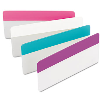 Post-it&#174; Tabs File Tabs, 3 x 1 1/2, Assorted Pastel Colors, 24/Pack