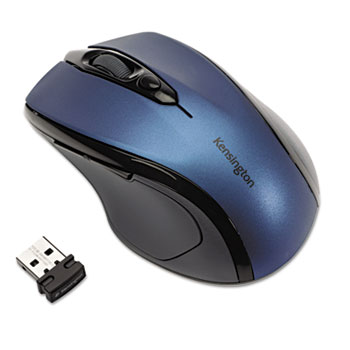 Kensington&#174; Pro Fit Mid-Size Wireless Mouse, Right, Windows, Sapphire Blue