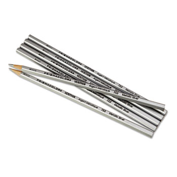 Prismacolor&#174; Verithin Colored Pencils, Metallic Silver, Dozen