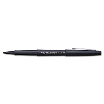 Paper Mate&#174; Point Guard Flair Porous Point Stick Pen, Black Ink, Medium