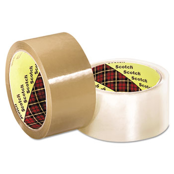 3M Scotch 371 Industrial Box Sealing Tape, Clear, 48mm x 50m