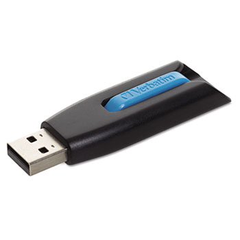 Verbatim&#174; Store &#39;n&#39; Go V3 USB 3.0 Drive, 16GB, Black/Blue