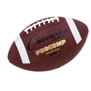 Champion Sports Pro Composite Football, Official Size, 22&quot;, Brown