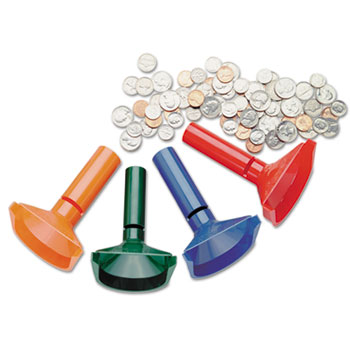 SteelMaster&#174; Color-Coded Coin Counting Tubes f/Pennies Through Quarters