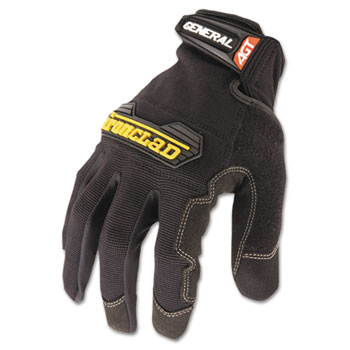 Ironclad General Utility Spandex Gloves, Black, Large, Pair
