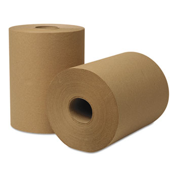 Wausau Paper&#174; EcoSoft Universal Roll Towels, 350 ft x 8 in, Natural, 12 Rolls/Carton