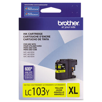 Brother LC103Y Innobella High-Yield Ink, Yellow