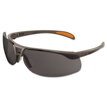 Honeywell Uvex Protege Safety Glasses, Ultra-dura Anti-Scratch, Sandstone Frame, Gray Lens