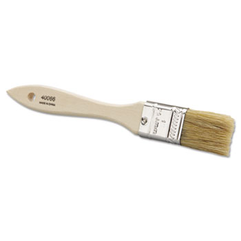 Weiler ECO-1 Disposable Chip and Oil Brush, White, 1&quot; Hog Bristle, Wood