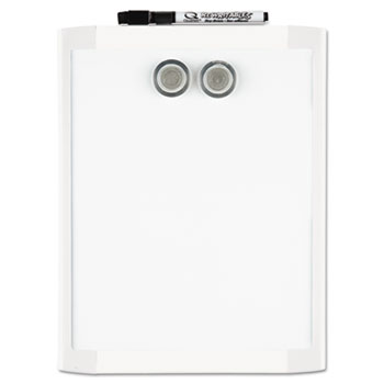 Quartet Magnetic Dry Erase Board with White Plastic Frame, 8 1/2 x 11