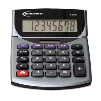 Innovera&#174; 15925 Portable Minidesk Calculator, 8-Digit LCD