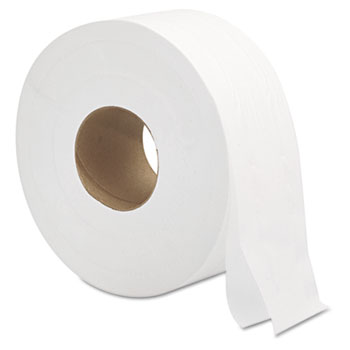 General Supply Jumbo Roll Bath Tissue, 2-Ply, 9&quot;, White, 12/Carton