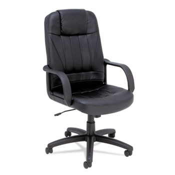 Alera Alera Sparis Executive High-Back Swivel/Tilt Bonded Leather Chair, Supports Up to 275 lb, 18.11&quot; to 22.04&quot; Seat Height, Black