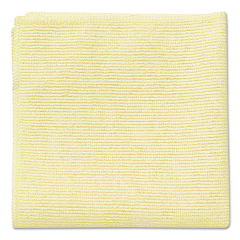 Rubbermaid&#174; Commercial Light Commercial Microfiber Cloth, 16 x 16 inch, Yellow, 24/PK