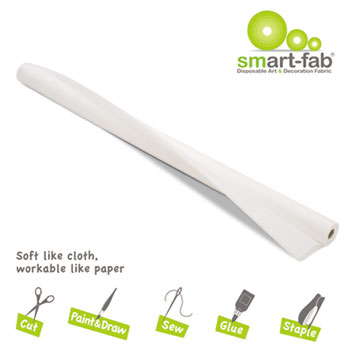 Smart-Fab&#174; Smart Fab Disposable Fabric, 48&quot; x 40 ft roll, White