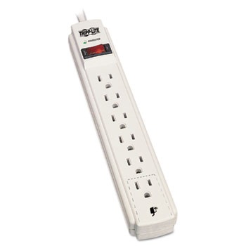 Tripp Lite Protect It! Surge Suppressor, 6 Outlets, 15 ft Cord, 790 Joules, Gray