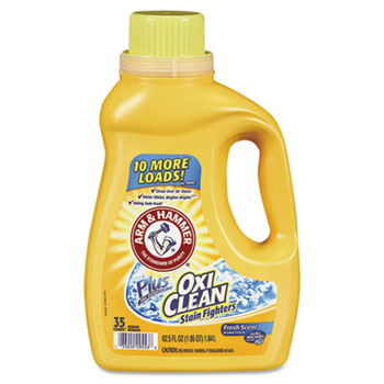 Arm &amp; Hammer™ OxiClean Concentrated Liquid Laundry Detergent, Fresh, 62.5 oz Bottle