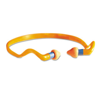 Howard Leight&#174; by Honeywell QB2HYG Banded Multi-Use Earplugs, 25NRR, Orange Band/Orange Plug, 10/Box