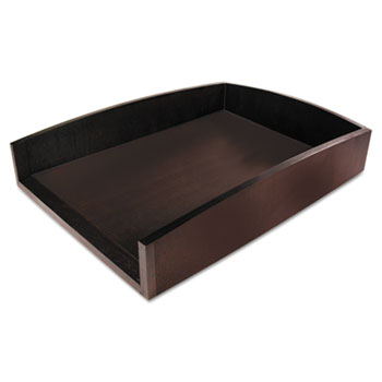 Artistic Eco-Friendly Bamboo Curves Letter Tray, Letter, Espresso Brown