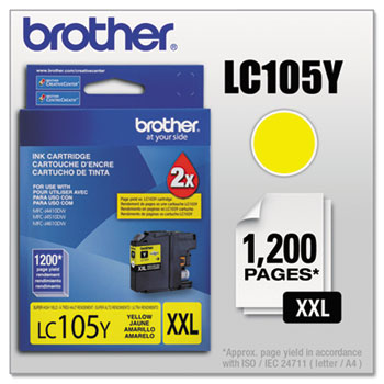 Brother LC105Y Innobella Super High-Yield Ink, Yellow