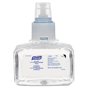 GOJO Advanced Hand Sanitizer Foam, 700 mL Refill for PURELL&#174; LTX-7™ Dispenser, 3/CT