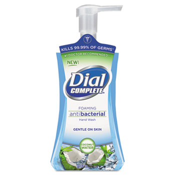 Dial&#174; Professional Antimicrobial Foaming Hand Soap, Coconut Waters, 7.5 oz Pump Bottle, 8/Carton