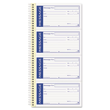 Adams Write &#39;n Stick Phone Message Pad, 2 3/4 x 4 3/4, Two-Part Carbonless, 200 Forms