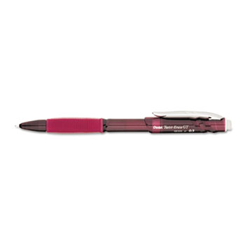 Pentel&#174; Twist-Erase GT Pencils, 0.5 mm, Red, Dozen