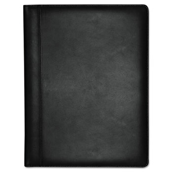 Buxton Executive Leather Padfolio, 9-1/2 x 12-1/2, Black