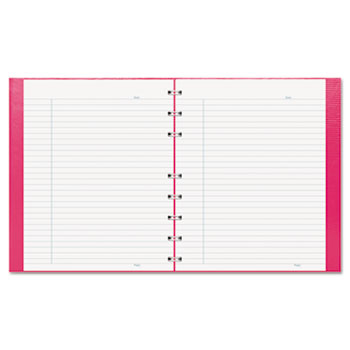 Blueline NotePro Notebook, 7 1/4 x 9 1/4, White Paper, Bright Pink Cover, 75 Ruled Sheets