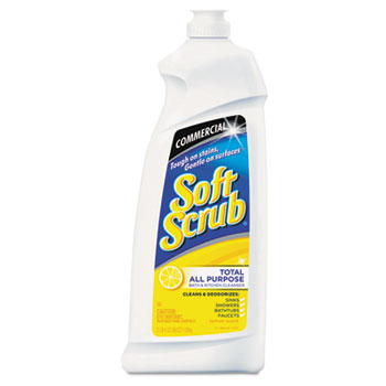 Soft Scrub&#174; Total All-Purpose Bath &amp; Kitchen Cleanser, 36 oz., Lemon Scent, 6/CT