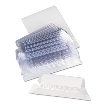 Universal Hanging File Folder Plastic Index Tabs, 1/5-Cut Tabs, Clear, 2.25&quot; Wide, 25/Pack