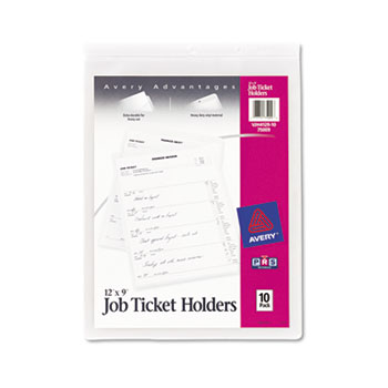 Avery Job Ticket Holders, 9&quot; x 12&quot;, 10/PK