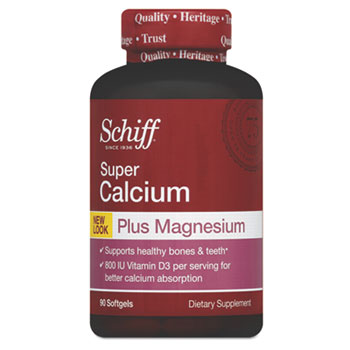 Schiff Super Calcium Plus Magnesium with Vitamin D Softgel, 90 Count