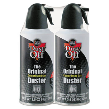Dust-Off Disposable Compressed Gas Duster, 3.5 oz, 2/Pk