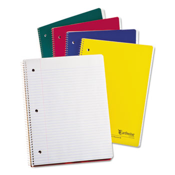 Oxford Earthwise 100% Recycled Single Subject Notebooks, 8 1/2 x 11, White, 100 Sheets